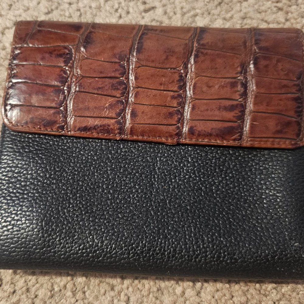 TUSK Brown and Black Leather Wallet
